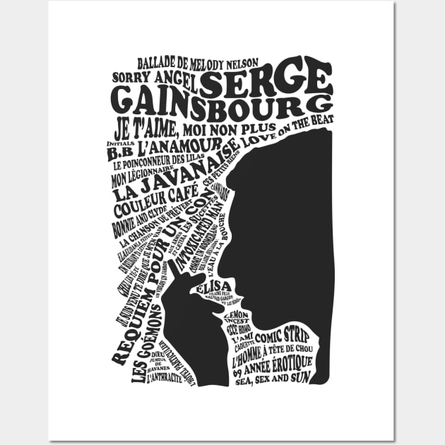 Serge Gainsbourg - Discographie Wall Art by Labonneepoque